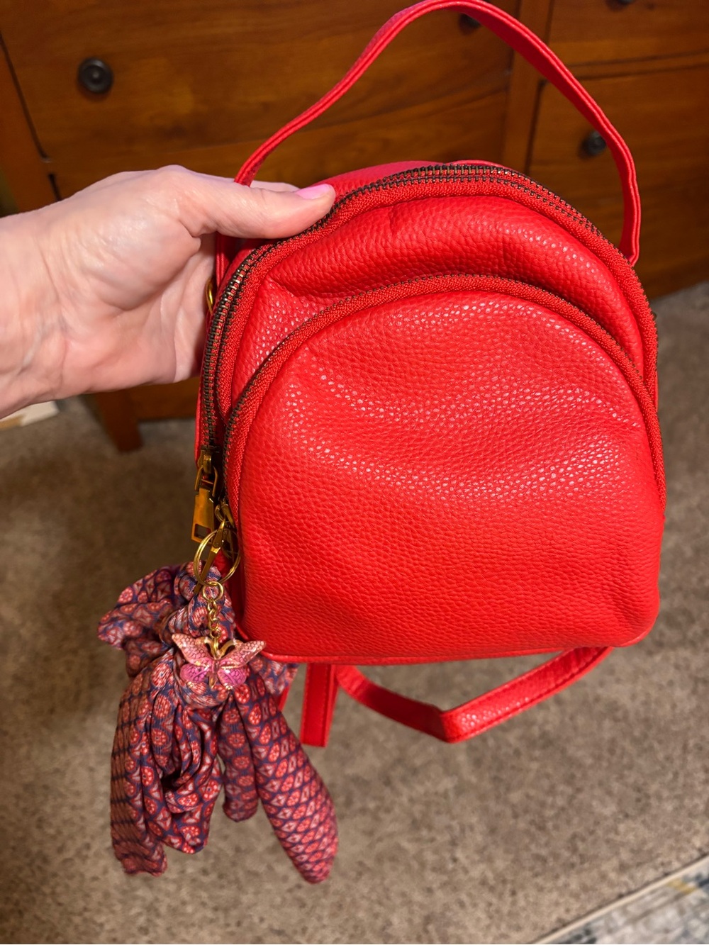 Red Mini Backpack Bag - Stylish Everyday Carry